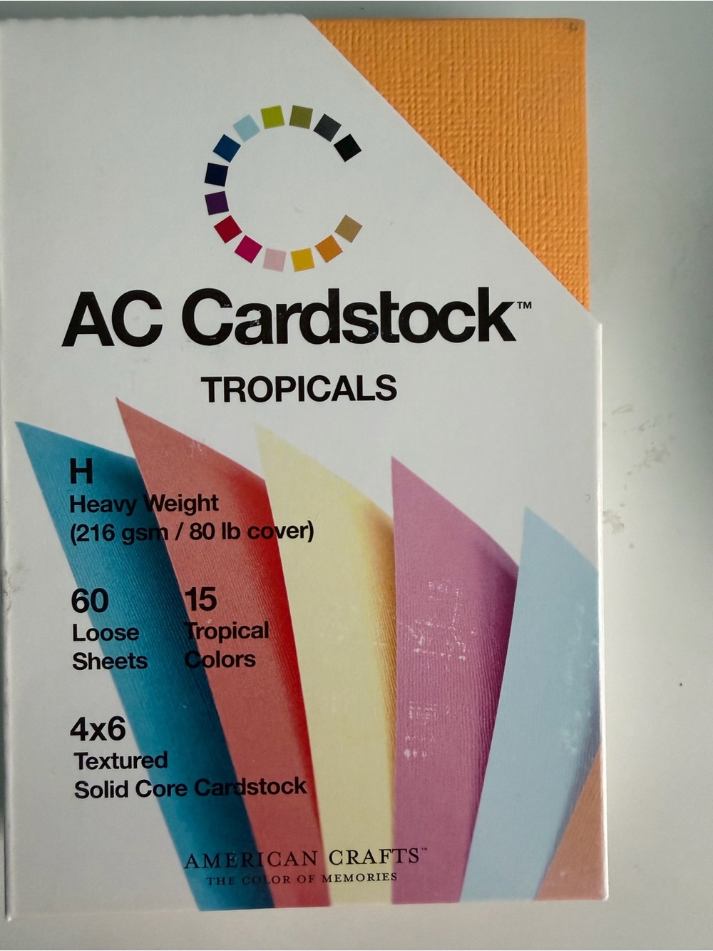American Crafts Tropicals Textured Cardstock 216gsm 5x7 & 4x6